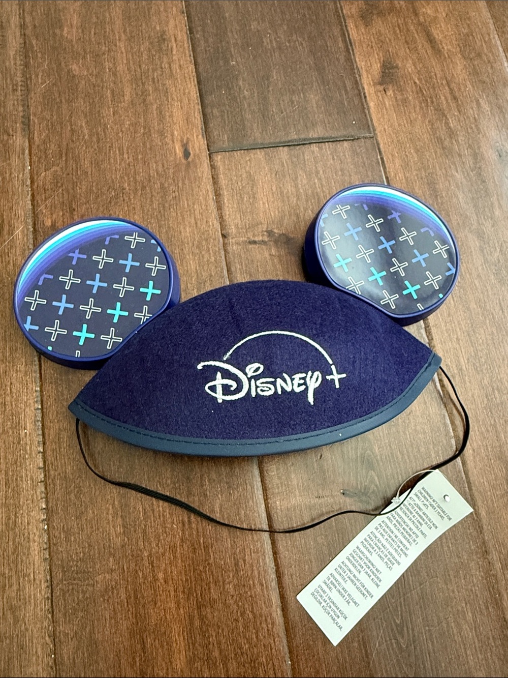 Disney Blue Mickey Ear Hat with Patterned Ears